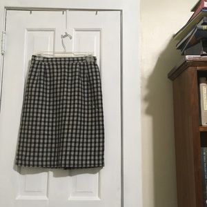 Vintage check pencil skirt